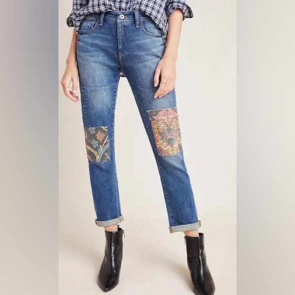 Anthropologie Pilgrim And The Letterpress Tapestry Mid Rise Jeans